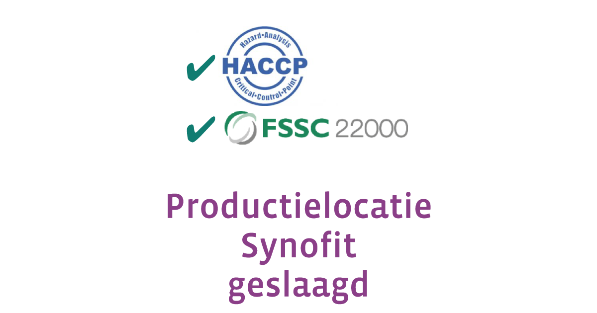 Wij Hebben Het Fssc Certificaat Synocare